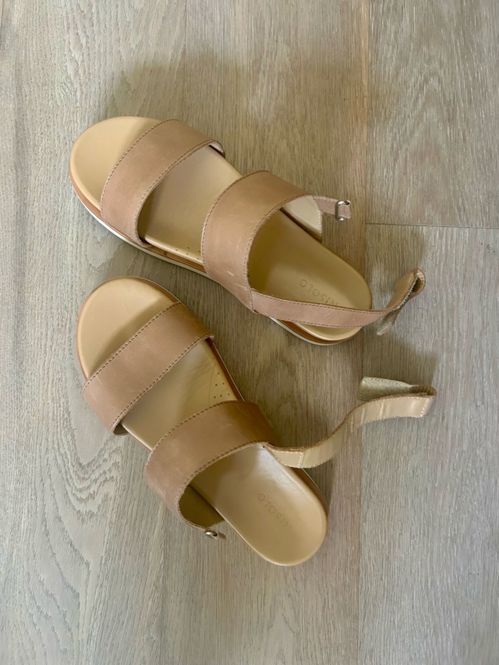 Nisolo Tan Double-Strap Slingback Sandals